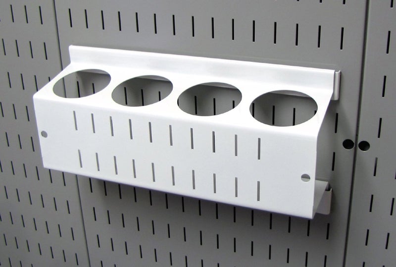 Wall Control Pegboard Spray Can Holder Bracket and Aerosol Can Organizer Pegboard and Slotted Tool Board - White - Image 3